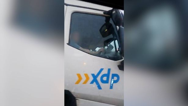XDP driver seen watching TV on M6 near Manchester on October 14