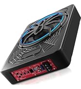 OiLiehu Slim Under Seat Car Subwoofer, 10" 1200W Subwoofer Stereo Surround Sound, Built-in Audio ...