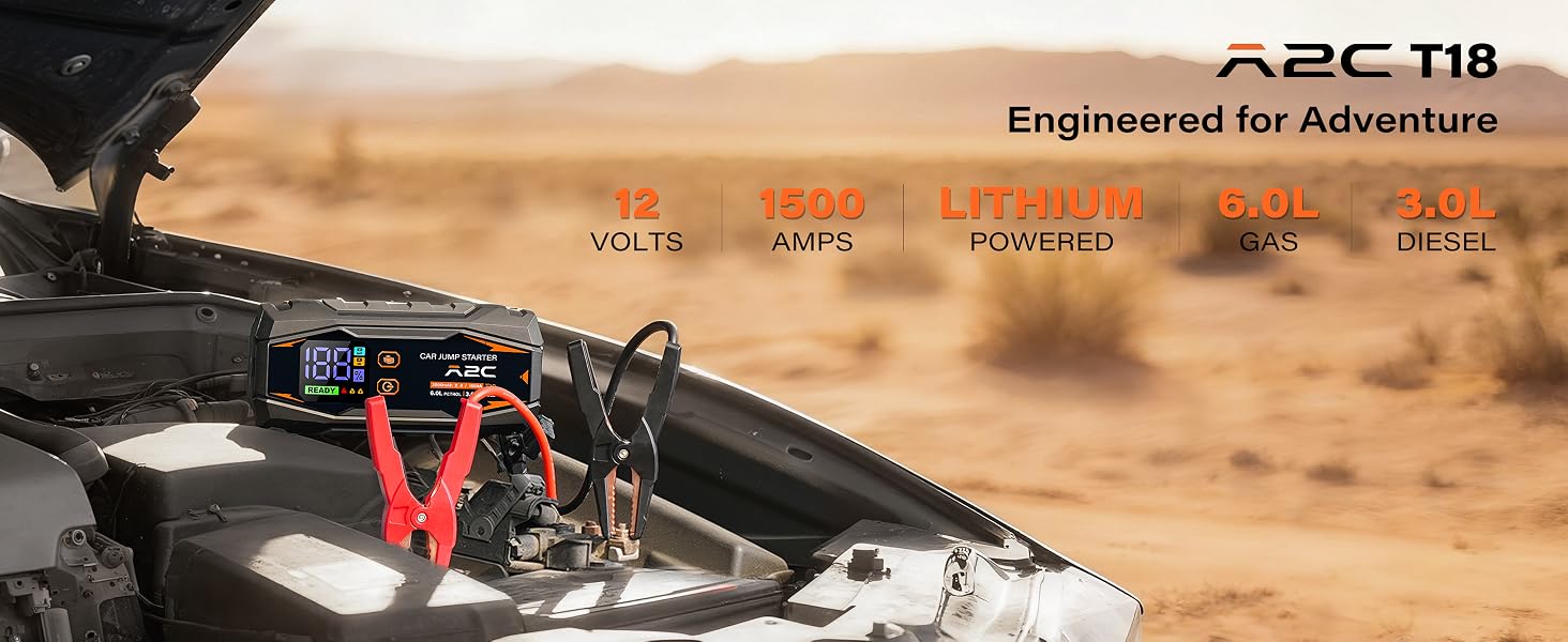 Text reads 'AEC T18'. Off-road vehicle shown in desert terrain environment from multiple angles, featuring rugged tires and specialized suspension system.