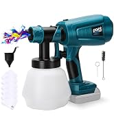 Cordless Paint Sprayer for Milwaukee M18 18V Battery, HVLP Brushless Paint Sprayer Gun with 800ML...