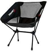 MoverX Portable Fold-Up Camping Kitchen with Windscreen, Pop Up Folding Camping Unit, Cabinet Out...