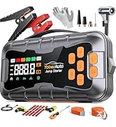 YaberAuto Jump Starter Power Pack 21800mAh with Air Compressor 150PSI, Car Battery Booster Jump S...