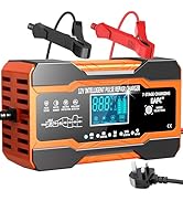 EAFC 12V 8A Smart Car Battery Charger Pulse Repair Fast Charge For Car/Truck/Motorcycle AGM GEL W...