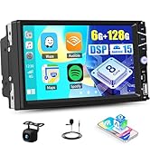 OiLiehu Single Din Car Stereo with Wireless CarPlay Android Auto, 6.86" LCD Touchscreen, MP5 Mult...