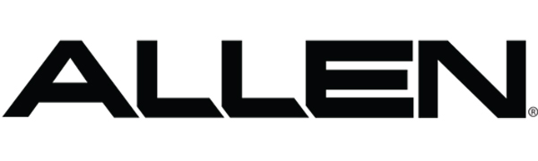Text reads 'ALLEN'. Corporate logo shown in bold black letters with stylized modern design.