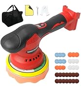 luolety Cordless Car Buffer Polisher for Dewalt, 6 Inch Brushless Car Polishing Machine Kit, 8 Va...