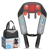 COMFIER Cordless Neck Massager with Heat, 4D Kneading Neck and Shoulder Massager Deep Tissue, 2 H...