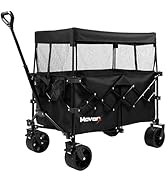 MoverX 300L Camping Trolley on Wheels, Table Folding Wagon, Portable Camping Cart, Foldable Troll...