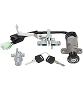 WOOSTAR 4 Wire Ignition Key Switch Assembly with Fuel Tank Cap Replacement for 50cc 70cc 90cc 110...