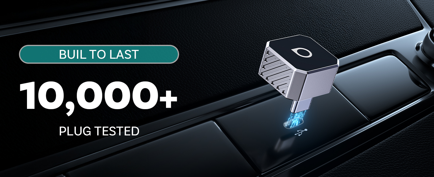 Text reads 'BACK TO LAST', '10,000+', 'PLUS TESTED'. Interface elements shown in dark mode with blue accent lighting.