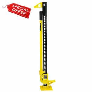 48" Farm Jack Lift RocwooD 3 Tonne Tractor Farm Jack Hoist 4x4 Off Road Garage 125mm-1020mm 114mm x 38mm Saddle 3000KG High-Clearance Rescue Tow Ratche