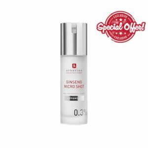 Erborian - Ginseng Micro Shot - Advanced 0.3% - Inspired by Micro-Needling - Intensive Retexturizing Face Serum with Korean Ginseng and Collagen - Concentrated in spicules - 30ml - Korean Cosmetic