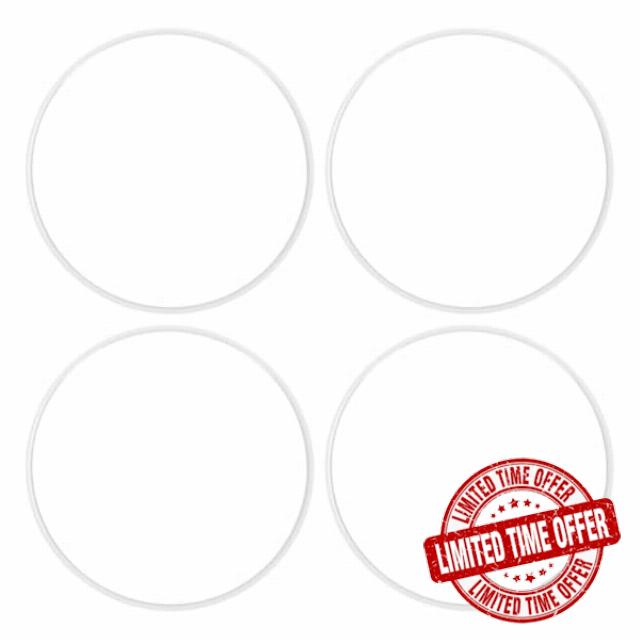Aluminium Alloy Wheel Rim Protector Scratch Guard White Set Of 4 Vehicles 20 Inch Rims