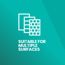 Teal background with white graphic showing angled line and arrow. Text reads 'GET INTO HARD TO REACH CORNERS', suggesting a cleaning tool feature.