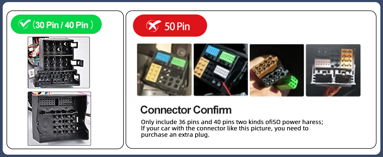Product comparison interface showing green checkmark and red X indicators with multiple thumbnail images in black and white.