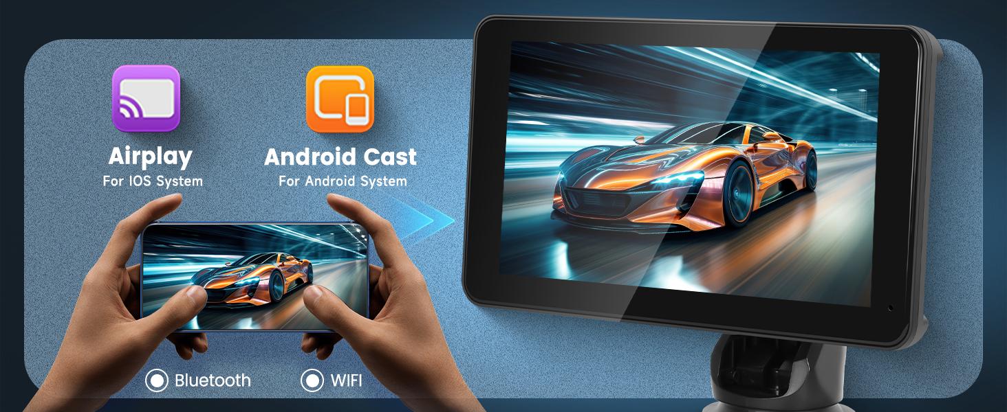 a screenshot of the app display and display of the android car