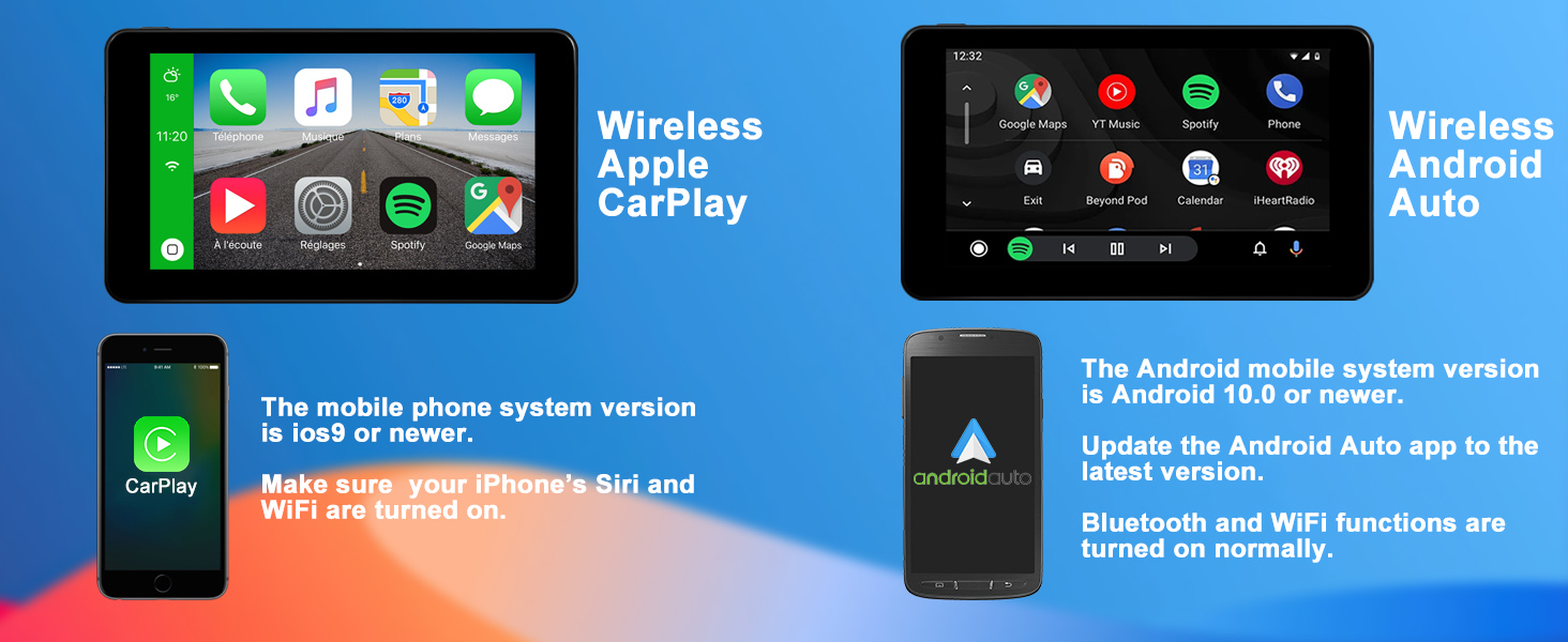 7 inch touch screen with bluetooth