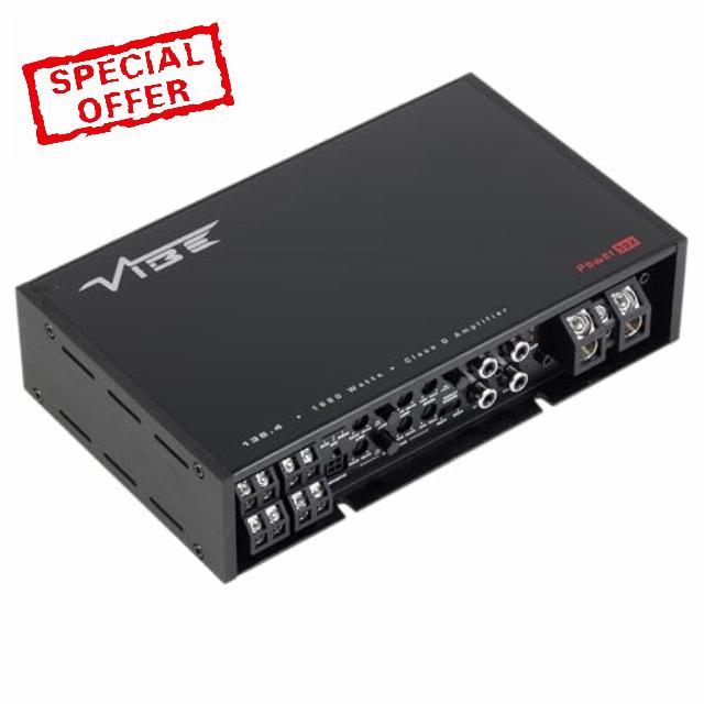 VIBE Audio PowerBox 135.4 4 Channel Compact Class D Car Amplifier 4x135W RMS OEM Integration High Level Inpu