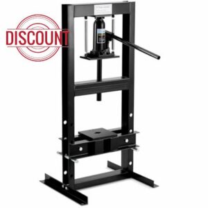 6 Ton H-Frame Hydraulic Shop Press – Heavy Duty Adjustable Height Floor & Bench Press with Press Plates – Straightening