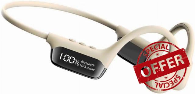 Luvant Bone Conduction Headphones (Warm White)