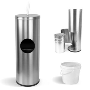 36" Stainless Steel Fitness Wipes Station for Commercial Gyms & Studios