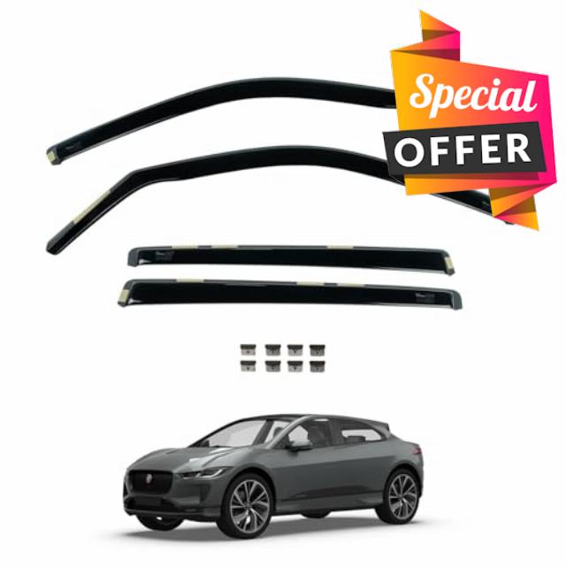 Team HEKO Wind Deflectors for Jaguar I-Pace 2018+ Front and Rear Set of Window Deflectors