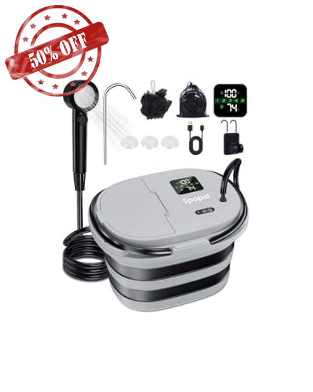 Upgraded 2 in1 Camping Shower Pump