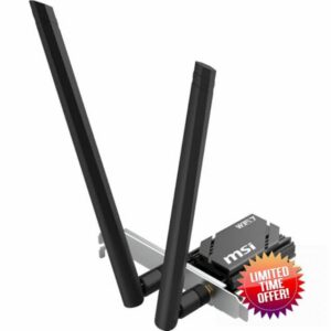 MSI HERALD WiFi 7 PCIe Card for Desktop PC BE6500 Tri-band