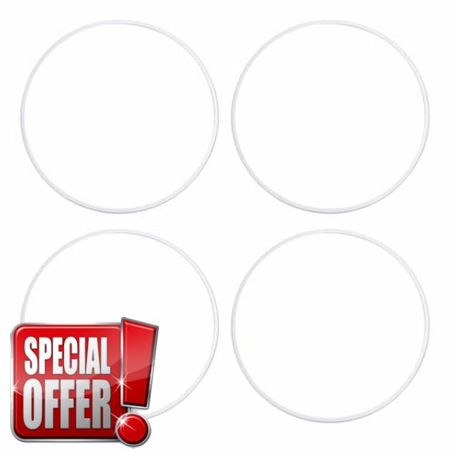 4Pcs Wheel Rim Protector Guard Ring Aluminum Alloy Scratch Resistant 360 Degree Protection Self Adhesive No Tire Removal for 19 Inch R19 Hub with Silver Colo