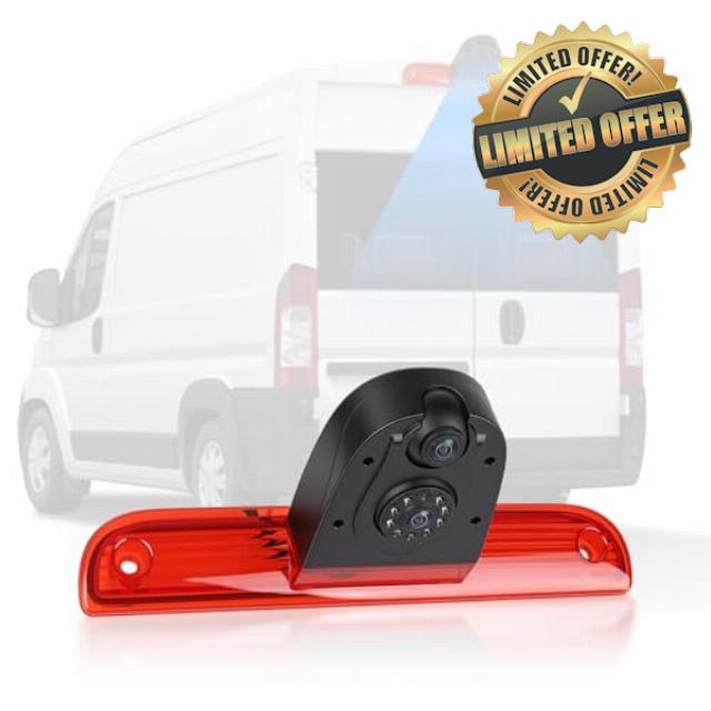 Hodozzy Dual Lens Brake Light Reversing Camera for Fiat Ducato 2006-2018 & Peugeot Boxer 2006-2018