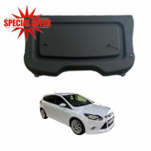 Car Parcel Shelf - Compatible with Ford Focus MK3 (2011-2018) | Sturdy Boot Cover with Clips and Cord for Extra Storage | Space Saving Car Accessories | Black
