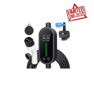 Type 2 to 3 Pin EV Charger 3.5kW [8/10/13/16A]