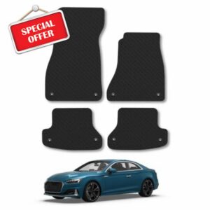 Audi A5 (2016-2024) [Coupe] 5mm Rubber Car Mats | Heavy Duty Rubber Tailored Fit Floor Mats Full Coverage Durable Waterproof Accessories Easy Clean Anti Slip Made in the UK