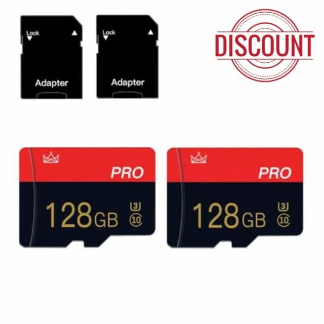 128GB Micro Memory Card Class 10 TF Card with Adapter High Speed Memory Card for Tablet