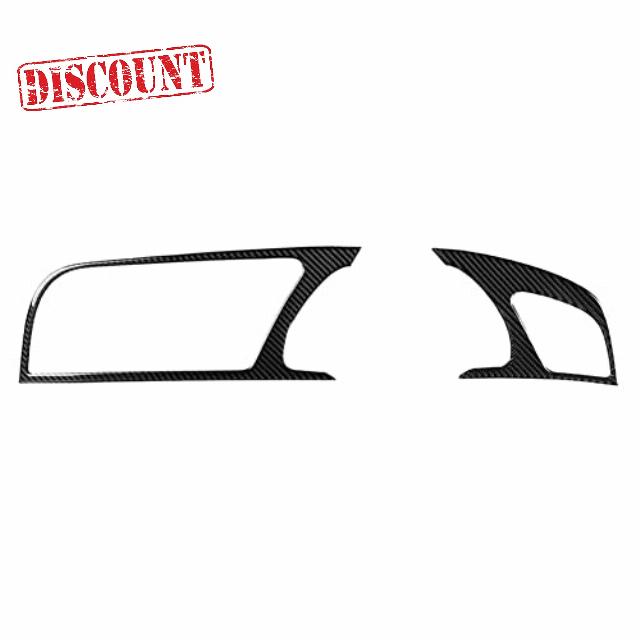 Cnazg40 2PCS Carbon Fiber Dash Board Instrument Panel Dashboard Frame Trim Cover Interior Decoration for A5 RS5 S5