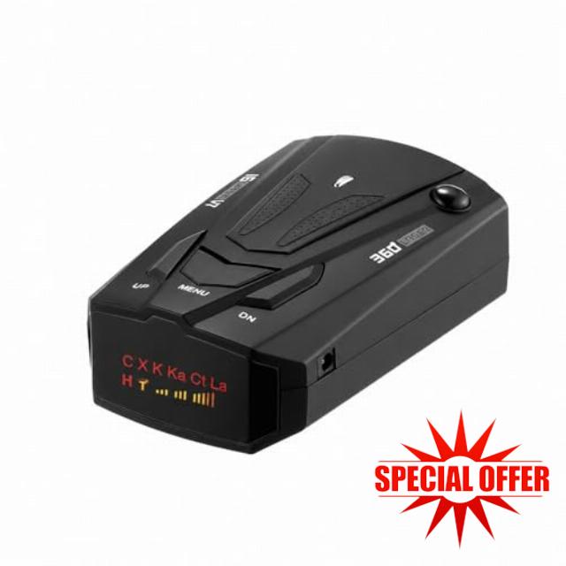 Speeder Pro Radar Detector Car Radar radar detector Speed Camera Detector Long Range Detection Compact Dashboard Device for Motorway City and Car Travel (Blakc)