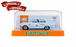 Scalextric C4669 Ford Lotus Cortina Gulf Edition Slot Car