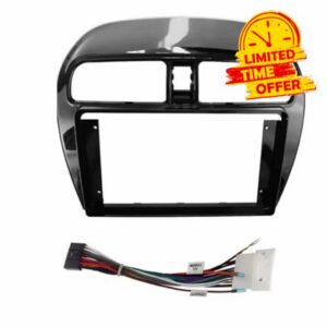Car Radio Front Panel Frame For MITSUBISHI For Attrage For Mirage Spacestar 2012-2018 9INCH Car Radio Fascias Android Stereo Player 2 Din Head Unit Panel DVD(Uv balck cord)