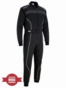 Folkon Kids Karting Suit Junior Go Kart Racing Overalls Poly Cotton One Piece with Adjustable Waist Belt Rally Practice Sui