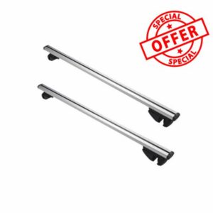 2Pcs Car Roof Bars Lockable Aluminum Alloy Roof Rack Cross Bars 48" Streamline Design for Vehicles with Raised Roof Rails Heavy Duty 100kg Capacity for Luggage Bikes Cargo Holidays