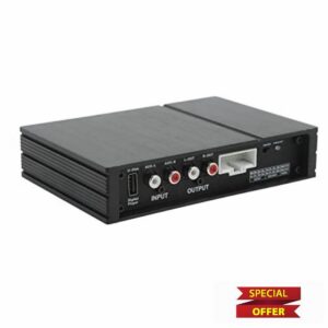 Ldafava Car Amplifier 4 Channel Input HD App Control 12V Universal System Metal Construction for Car Sound Upgrade