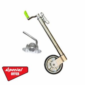Maxa 48mm Trailer Jockey Wheel Ribbed 500kg & Cast Clamp - Super Heavy Duty