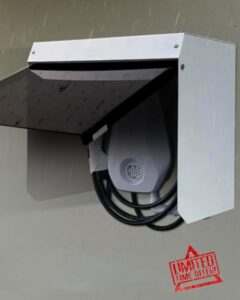 Outdoor EV Charger Enclosure Wall Box - Electric Charging Accessory Protector Cover for Safe Charging