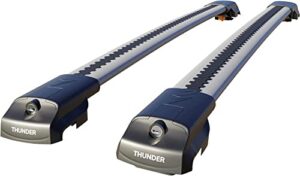 Heavy Duty Metal Clamp | Lockable T-Track Aero Crossbars | Pair (Grey)