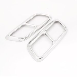 Car Tail Exhaust Decorative Cover for Car Exterior Accessories (Silver)