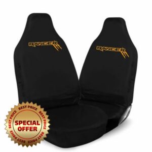 Fits Ford Ranger – Heavy Duty Waterproof Black Front Car Seat Covers (1+1 Set)
