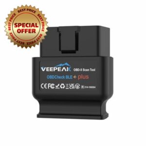 Veepeak OBDCheck BLE+ Bluetooth OBD II Scanner Car EOBD Engine Code Reader Auto Wireless Diagnostic Scan Tool for iOS & Android