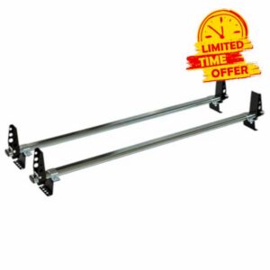 Roof Bars Compatible with Ford Transit Custom (2013-2023) Steel Roof Rack & Tie Hole Loadstops for L1 (SWB) & L2 (LWB) with Low Rooftop (2 Bars Only)