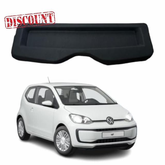 Car Parcel Shelf - Compatible with Volkswagen Up (2011-2023) | Sturdy Boot Cover with Clips for Extra Storage | Space Saving Car Accessories | Black