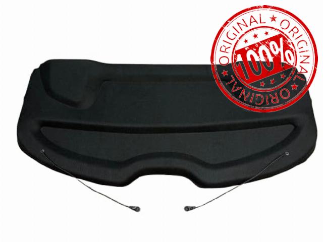Car Parcel Shelf - Compatible with Peugeot 208 (2012-2019) | Sturdy Boot Cover with Clips and Cord for Extra Storage | Space Saving Car Accessories | Black